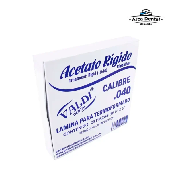 Lámina de Acetato Rígido No. 40 para Termoformado - Pieza