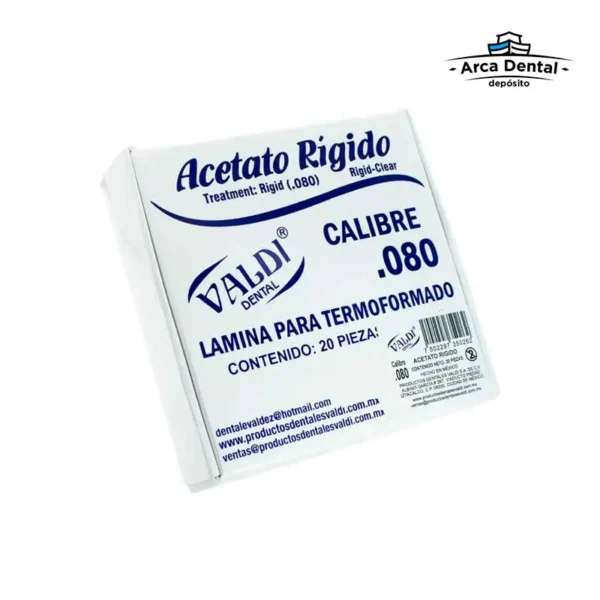 Lámina de Acetato Rígido No. 80 para Termoformado Pieza Valdi