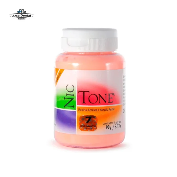 Acrílico Rápido Nic Tone Ortodoncia Polvo 90g - Tono #07 D