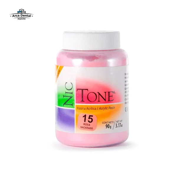 Acrílico Rápido Nic Tone Ortodoncia Polvo 90g - Tono #15