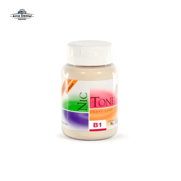 Acrílico Nic Tone Rápido Polvo 90g - Tono B1 (Dientes)