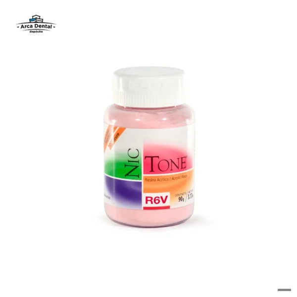 Acrílico Nic Tone Rápido Polvo 90g - Tono R6V (Rosa Veteado)