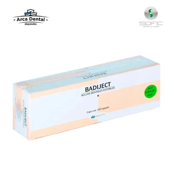 Agujas Dentales Badiject 30G Cortas (0.3 x 21mm/25mm) - Caja con 100