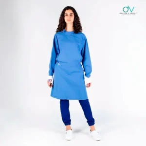 Bata Quirúrgica Unisex 100% Algodón Azul - Talla CH/M