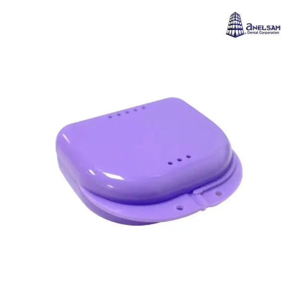 Estuche para Retenedores y Guardas de Plástico Morado - Sin Cordón