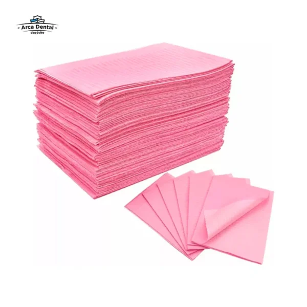 Baberos Desechables (Campos) Color Rosa - Bolsa con 50 Piezas