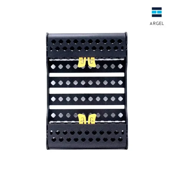 Cassette Organizador de Plástico para 10 Instrumentos – Negro (Resistente al Autoclave)