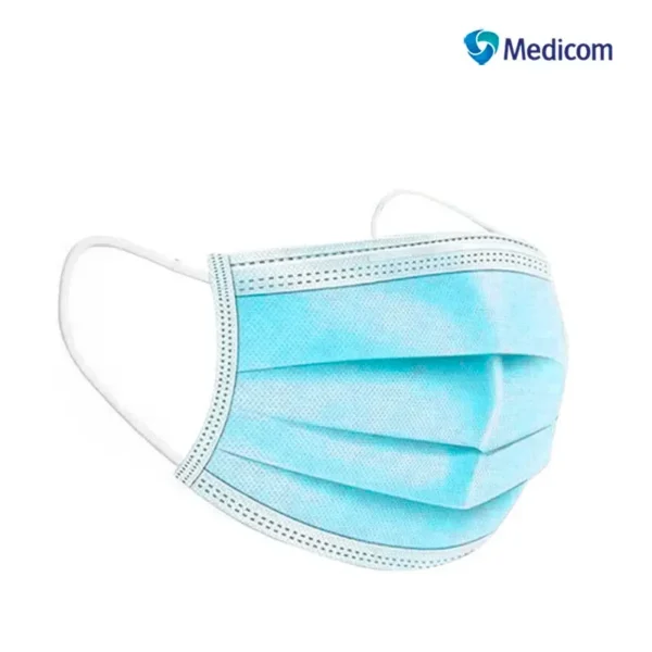 Cubrebocas Desechable Azul Medicom – Caja con 50 Piezas