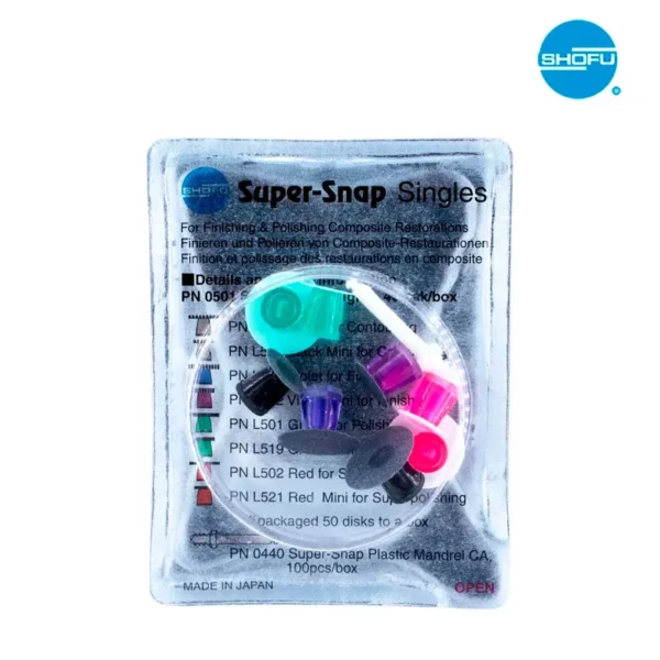 Discos Shofu Super-Snap Single – Paquete con 8 Piezas para Pulido de Resinas