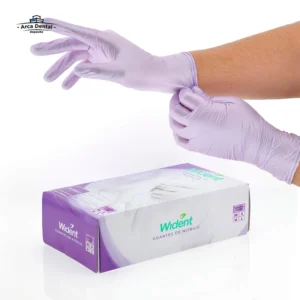 Guantes Wident Nitrilo Metálico Violeta Extra Chico con 100 — Guantes Dentales sin Látex