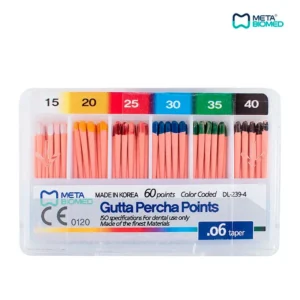 Conos de Gutapercha Metabiomed E&Q Plus .06 No. 15-40