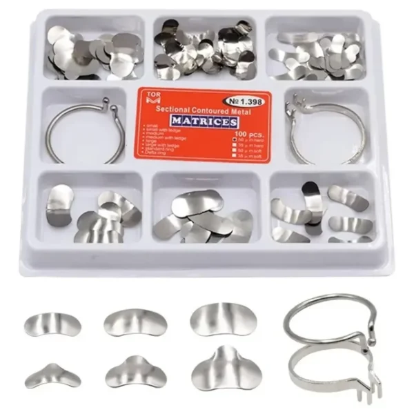 Kit Banda Matriz Dental Contorneada con 2 Anillos