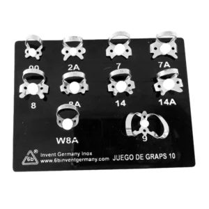 Kit de Grapas para Dique de Hule con 10 piezas
