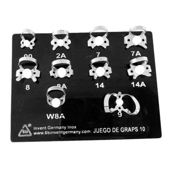 Kit de Grapas para Dique de Hule con 10 piezas