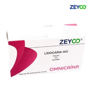 Omnicaína Lidocaína 2% con Epinefrina – 50 Cartuchos Plástico