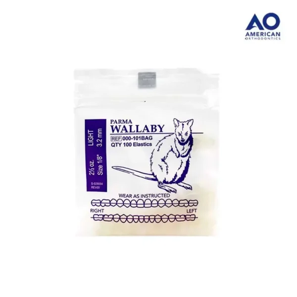 Ligas Intraorales 2.5oz 1/8 Wallaby – Elásticos Intermaxilares de Ortodoncia