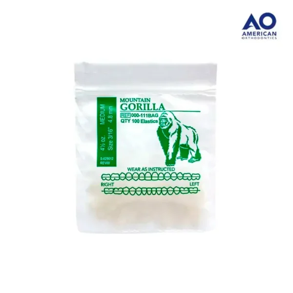Ligas Intraorales 4.5oz 3/16 Gorila – Elásticos Intermaxilares de Ortodoncia