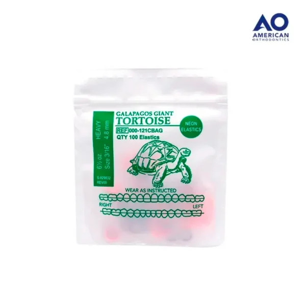 Ligas Intraorales 6.5oz 3/16 Tortuga Color – Elásticos Alta Fuerza Ortodoncia