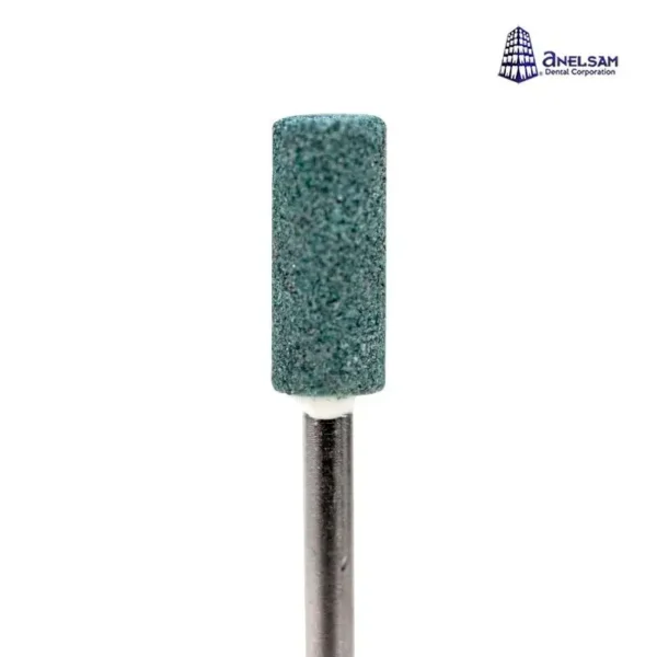 Piedra Montada Verde Cilindro G-08 Anelsam — Fresa de Acabado para Laboratorio Dental