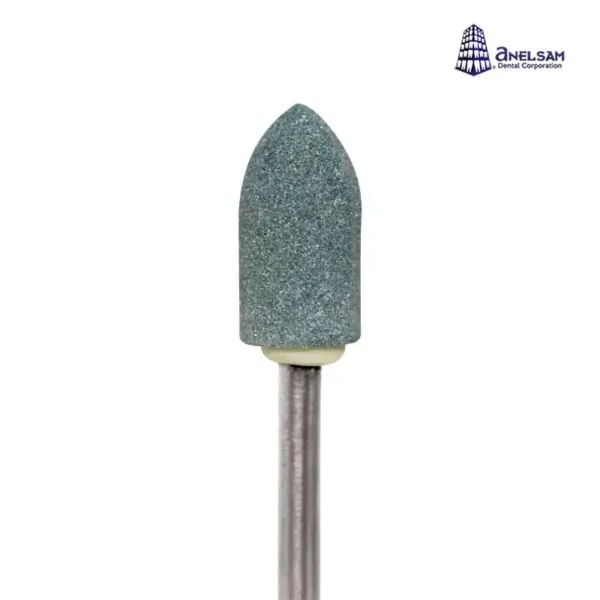 Piedra Montada Verde Flama G-17 Anelsam — Fresa de Acabado para Laboratorio Dental