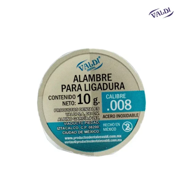 Rollo Ligadura Metálica No. 8 10 g Ortodoncia