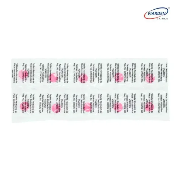 Tableta Reveladora de Placa con Sabor Viarden con 10 — Higiene Dental