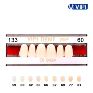 Dientes Acrílicos VIPI DENT 133 Anterior Superior Tono C-60 — Tablilla para Prótesis