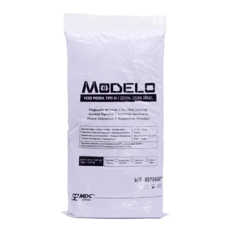 Yeso Piedra Normal Azul Tipo 3 — Yeso de Laboratorio para Modelos Dentales