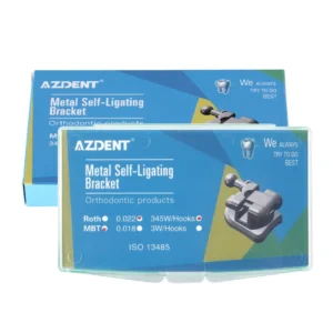 Kit de Brackets Autoligado Metálicos Azdent Roth .022 – Con Tubos para 1er Molar