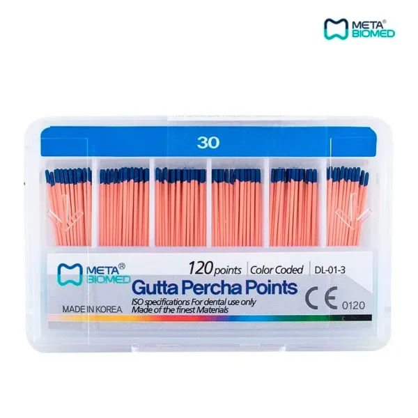Puntas de Gutapercha Metabiomed # 30 — Obturación de Conductos Radiculares