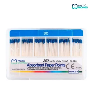 Puntas de Papel Absorbentes Metabiomed # 30 — Secado de Conductos Endodónticos